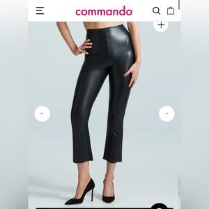 Commando Faux Leather Crop Flare size XS Black pant